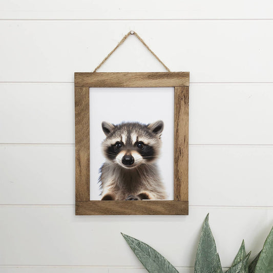 Baby Raccoon Wood Sign