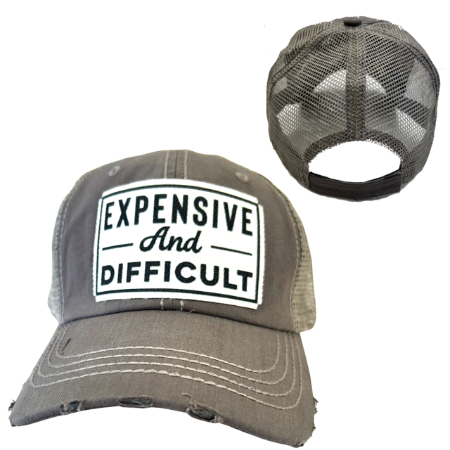 dkhandmade - EXPENSIVE AND DIFFICULT | UNISEX HAT | DISTRESSED