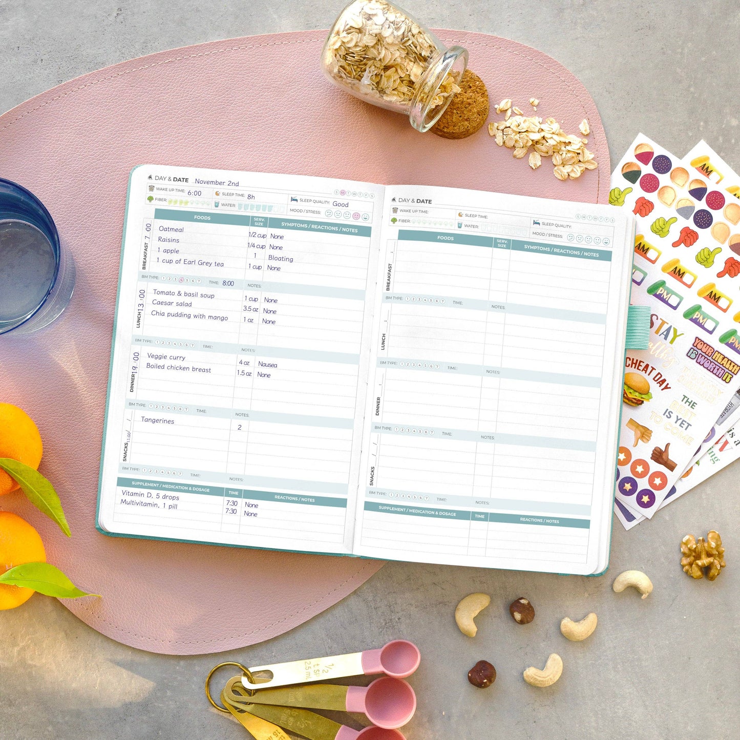 Clever Fox Planners - Food Sensitivity Journal