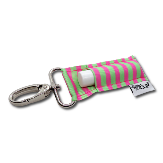 Pink and Green Stripes LippyClip