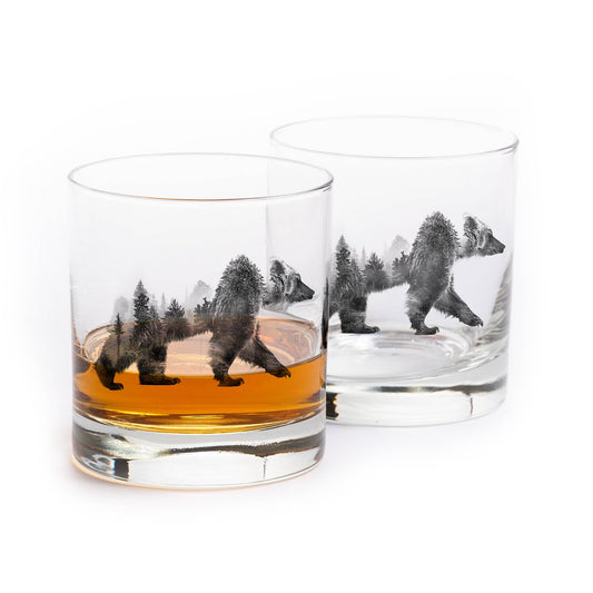 Bear Whiskey Glasses