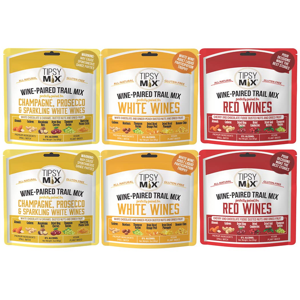 Tipsy Mix - 10. Wine-Paired Trail Mix MIXED CASE OF 6