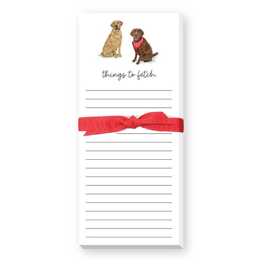 THINGS TO FETCH NOTEPAD