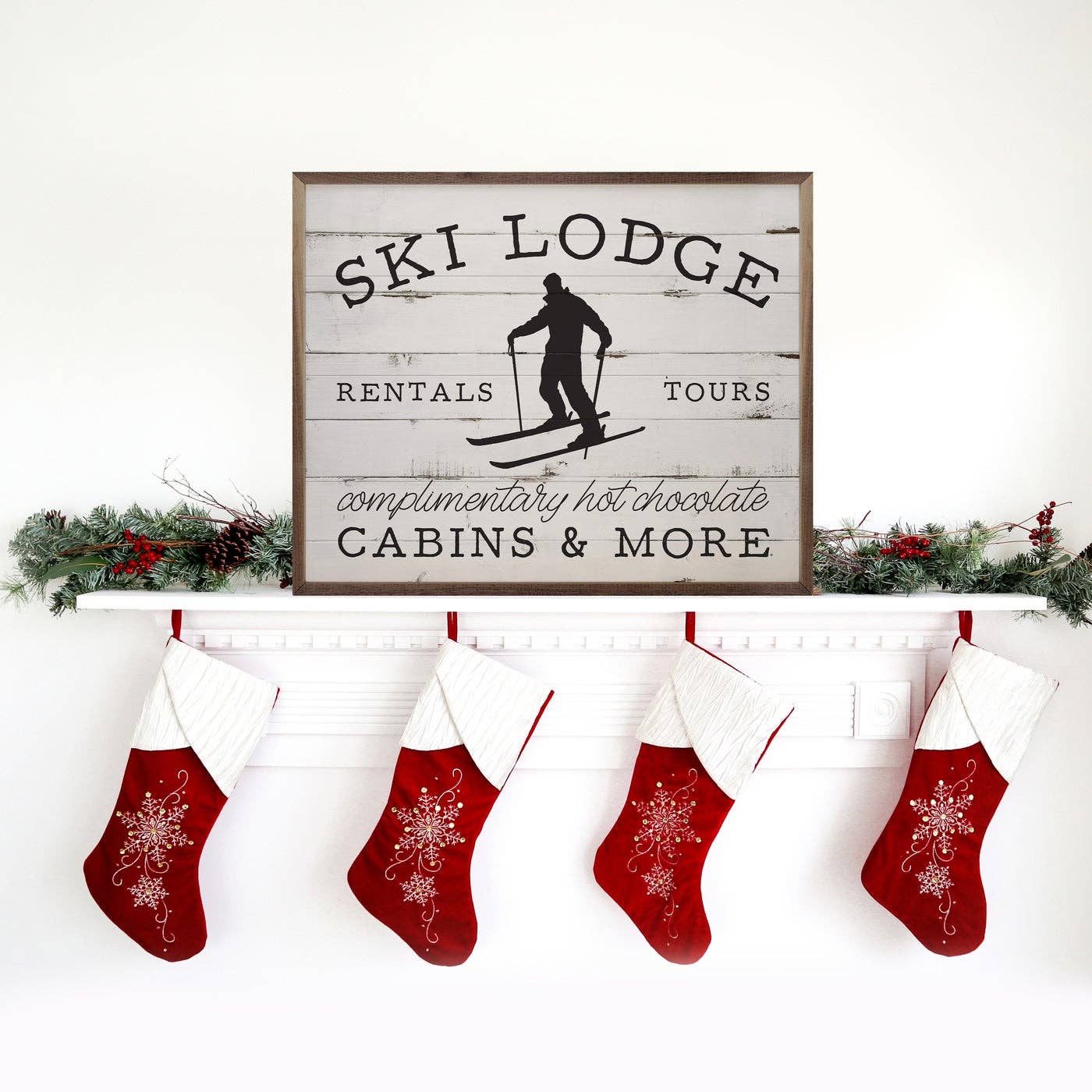 Ski Lodge Skier Whitewash