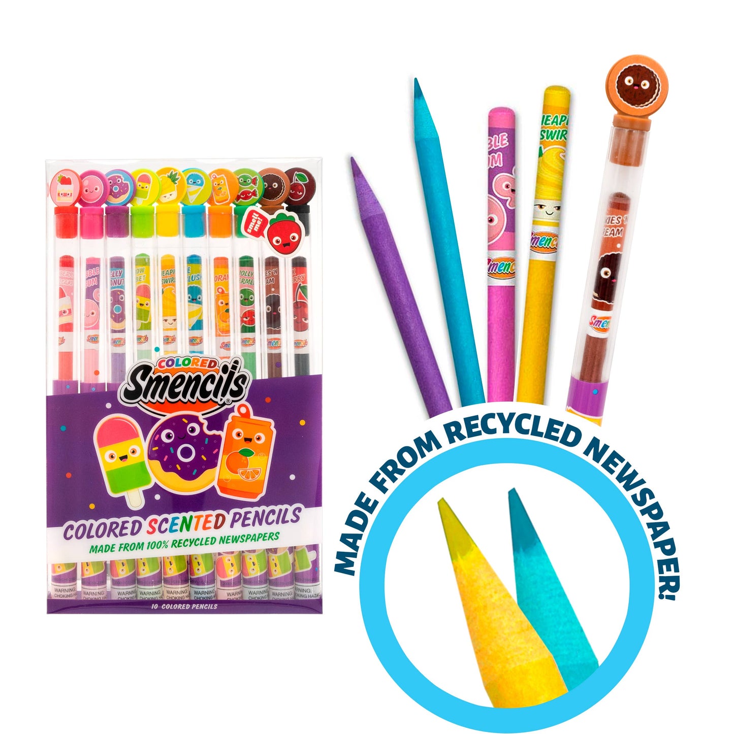 Scentco, Inc - Colored Smencils - Scented Colored Pencils - 10 Count