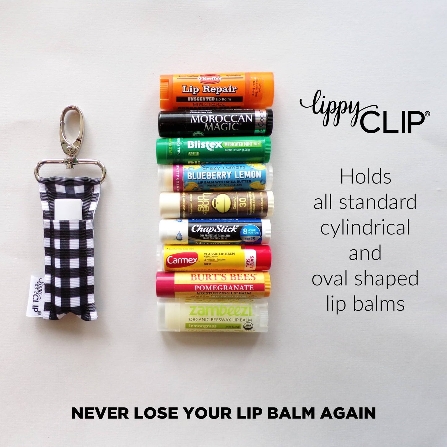 Solid Black LippyClip® no packaging