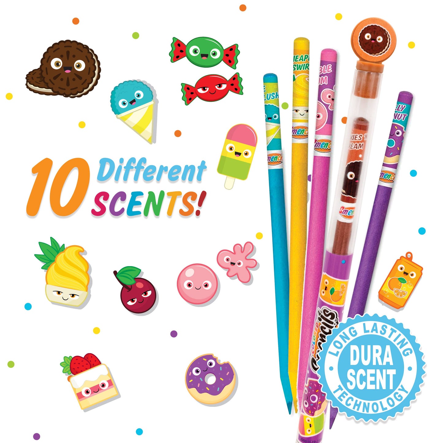 Scentco, Inc - Colored Smencils - Scented Colored Pencils - 10 Count
