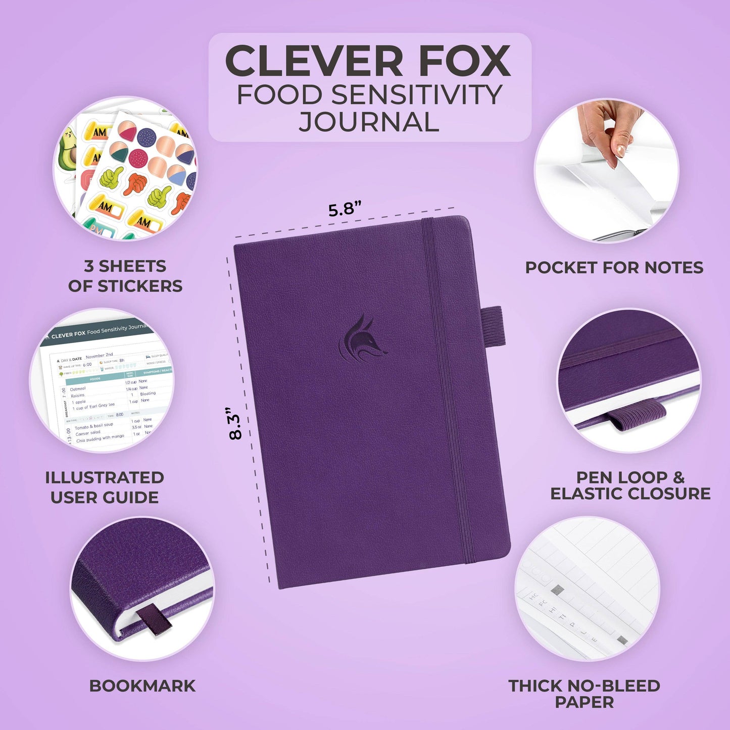 Clever Fox Planners - Food Sensitivity Journal