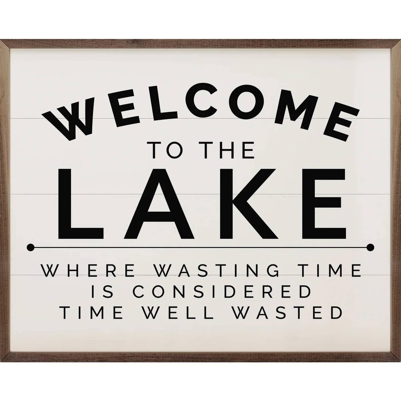 Welcome To The Lake Black White