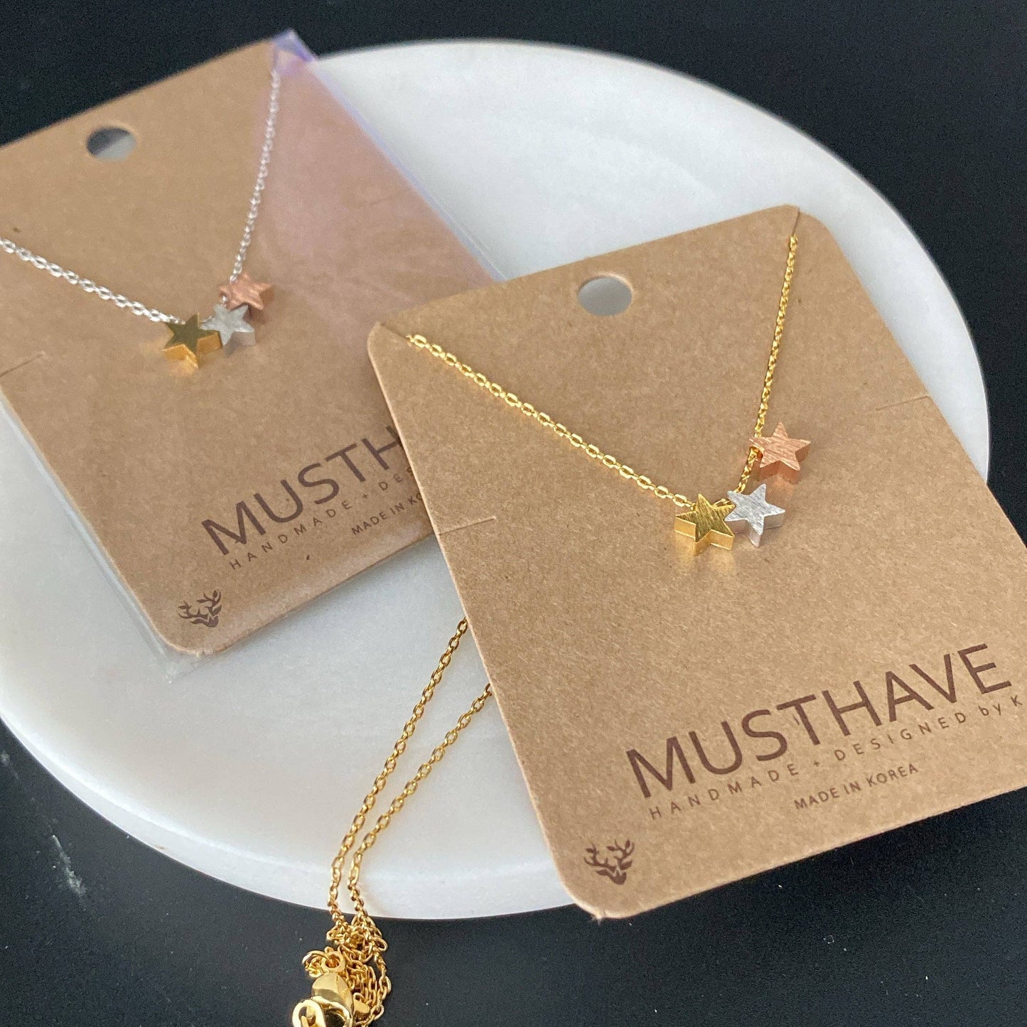 Triple Star Cluster Necklace