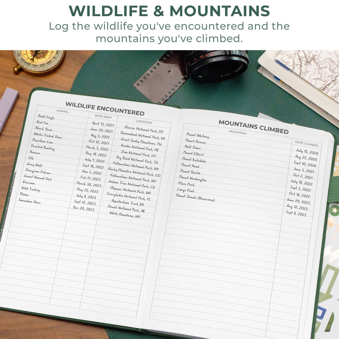 Clever Fox Planners - Hiking Journal