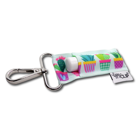 LippyClip Lip Balm Holder Aqua Cactus