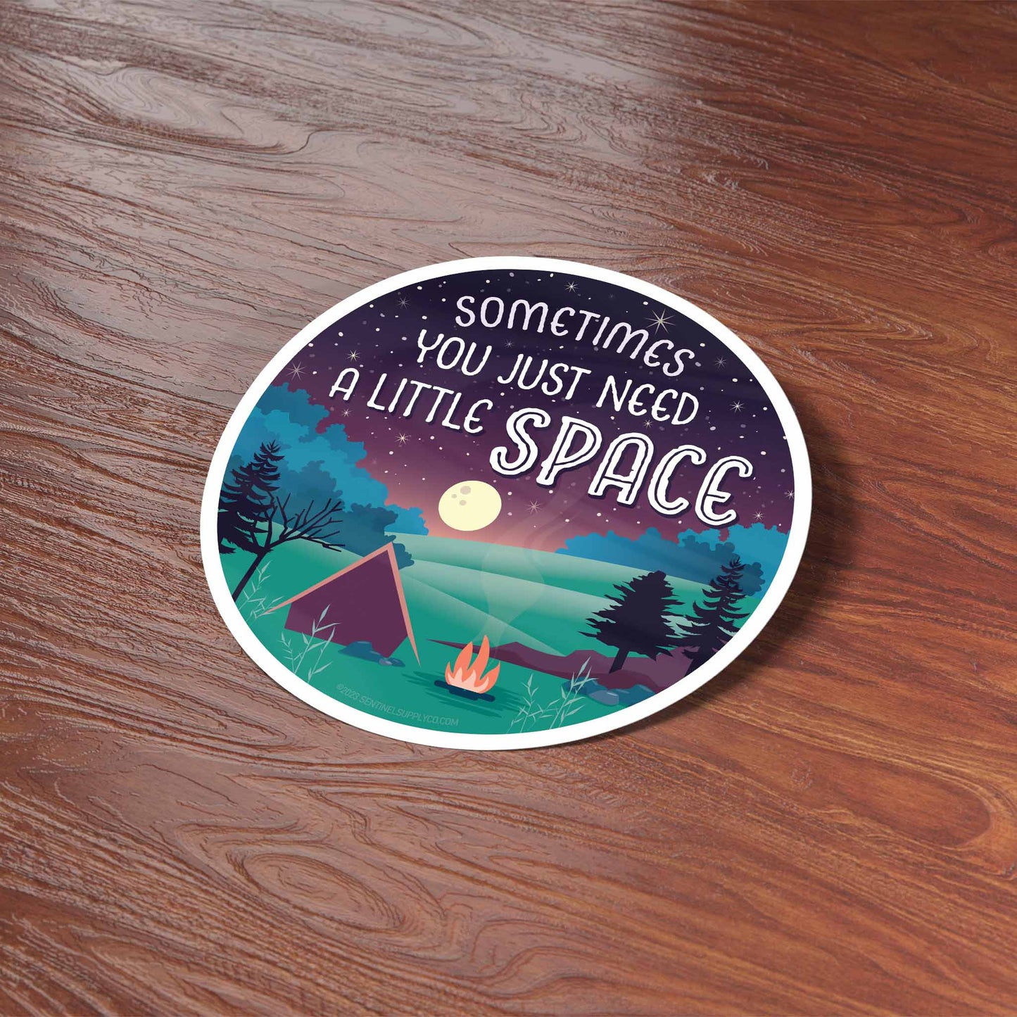 Just Need a Little Space Camping Sticker