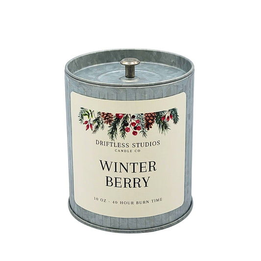 Winter Berry Christmas Farmhouse Candle
