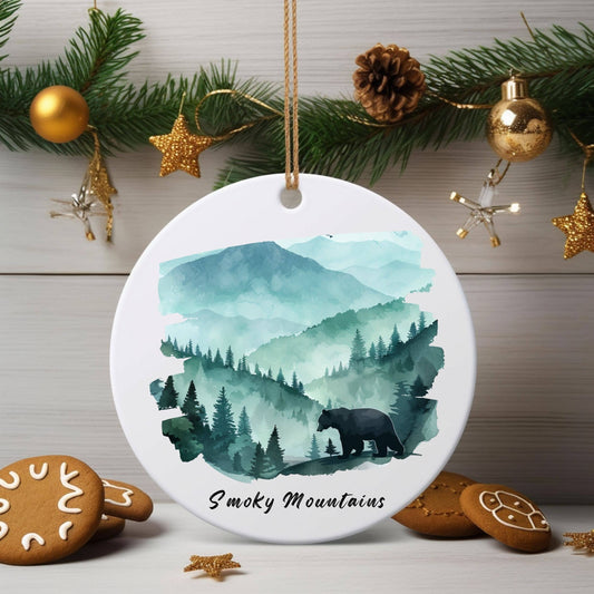 DCL Bear and Mountains Christmas Ornament