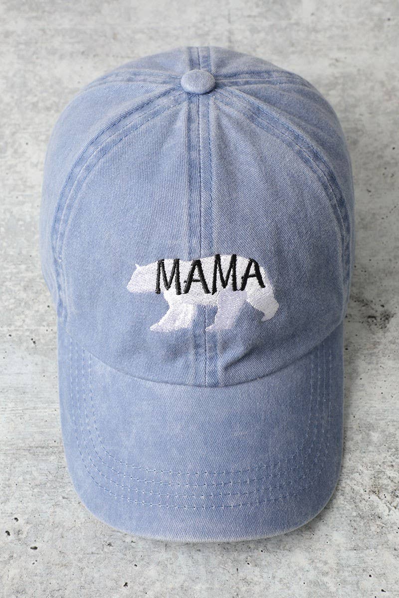 Mama Bear Washed Cotton Cap