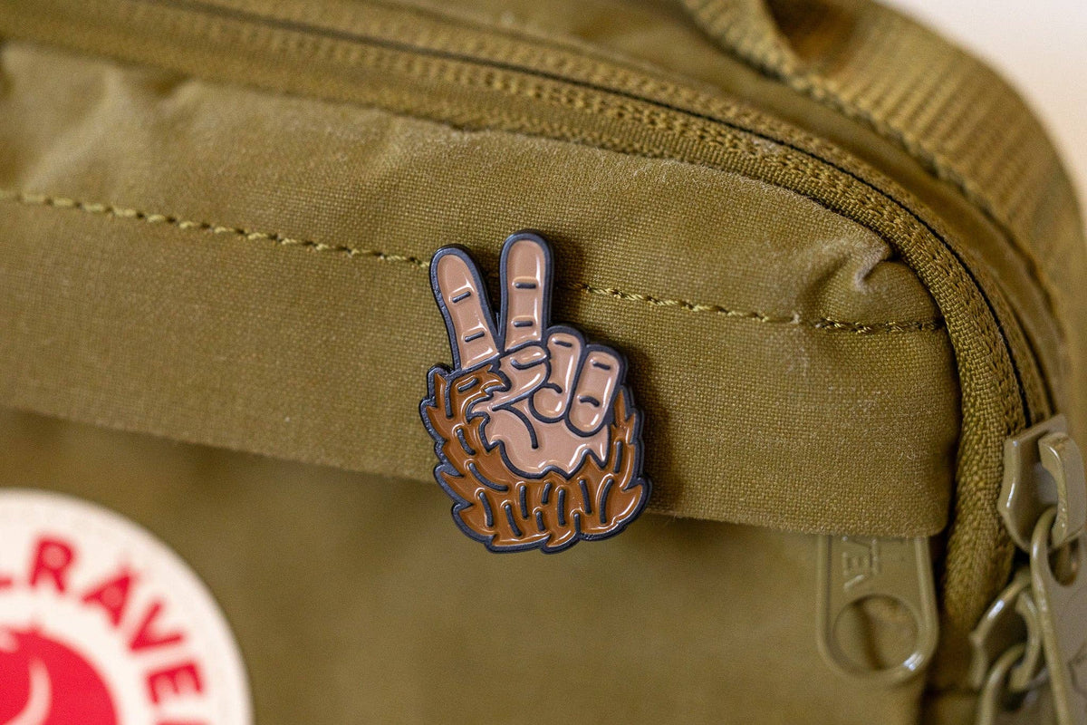 Bigfoot Peace Pin