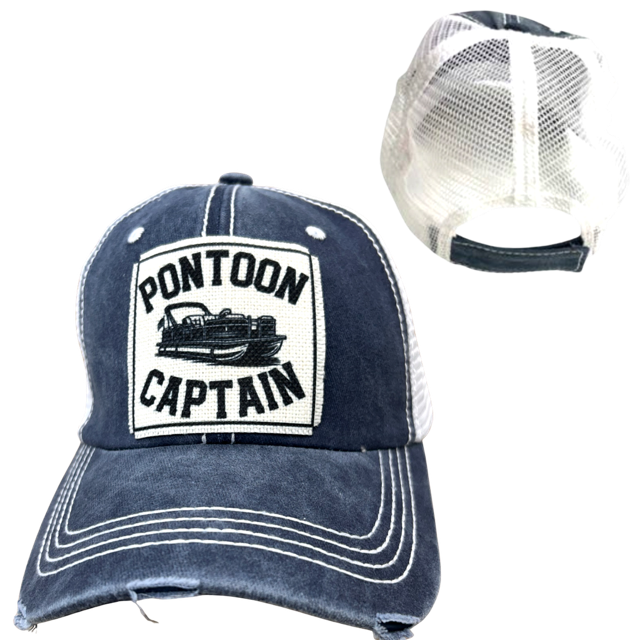 dkhandmade - PONTOON CAPTAIN | UNISEX HAT | DISTRESSED