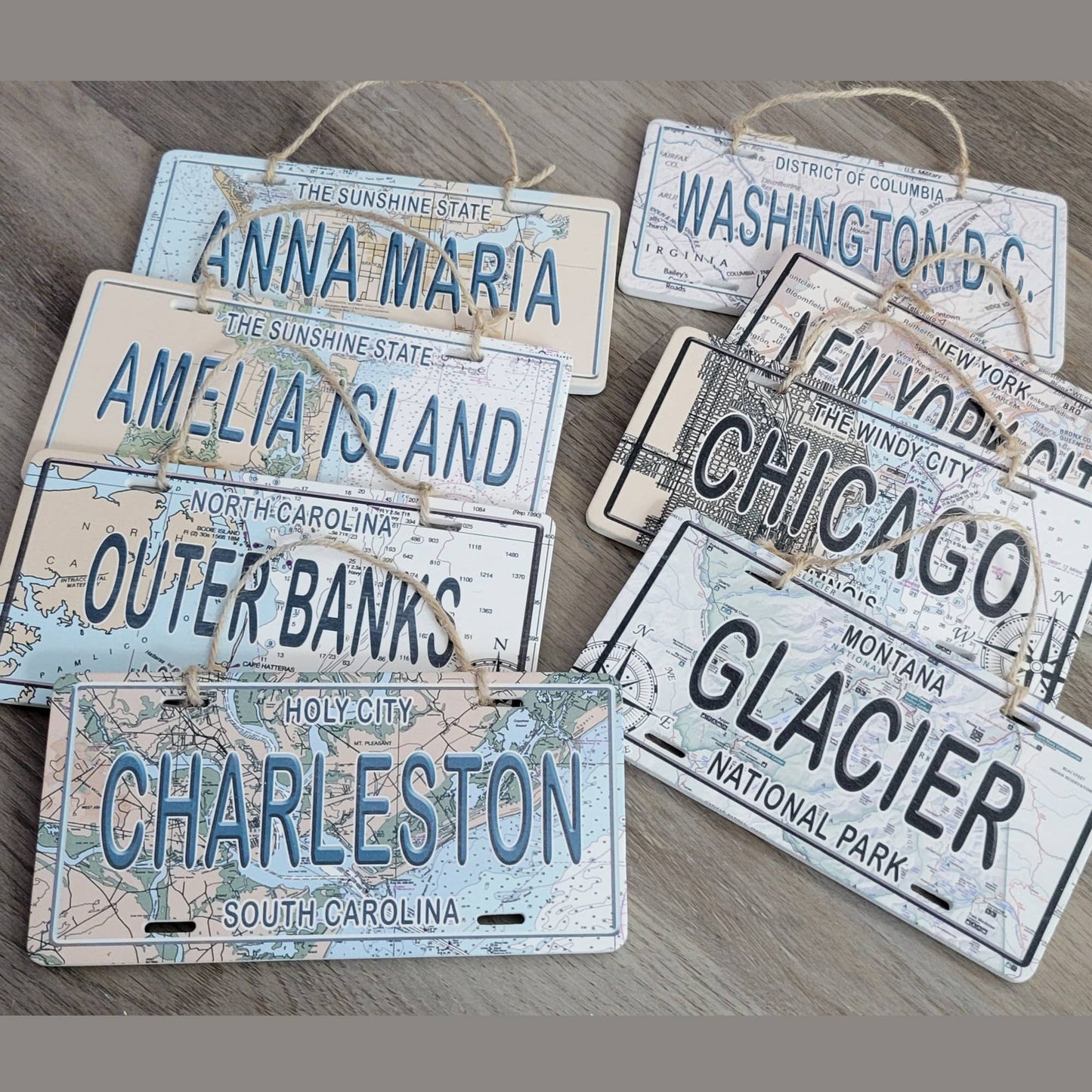 Deep Creek Wood License Plate