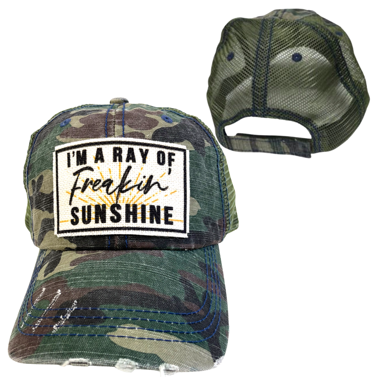dkhandmade - I'M A RAY OF FREAKIN' SUNSHINE | UNISEX HAT | DISTRESSED
