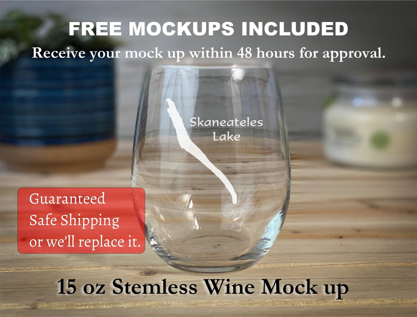 DCL 15 oz Stemless Wine glass