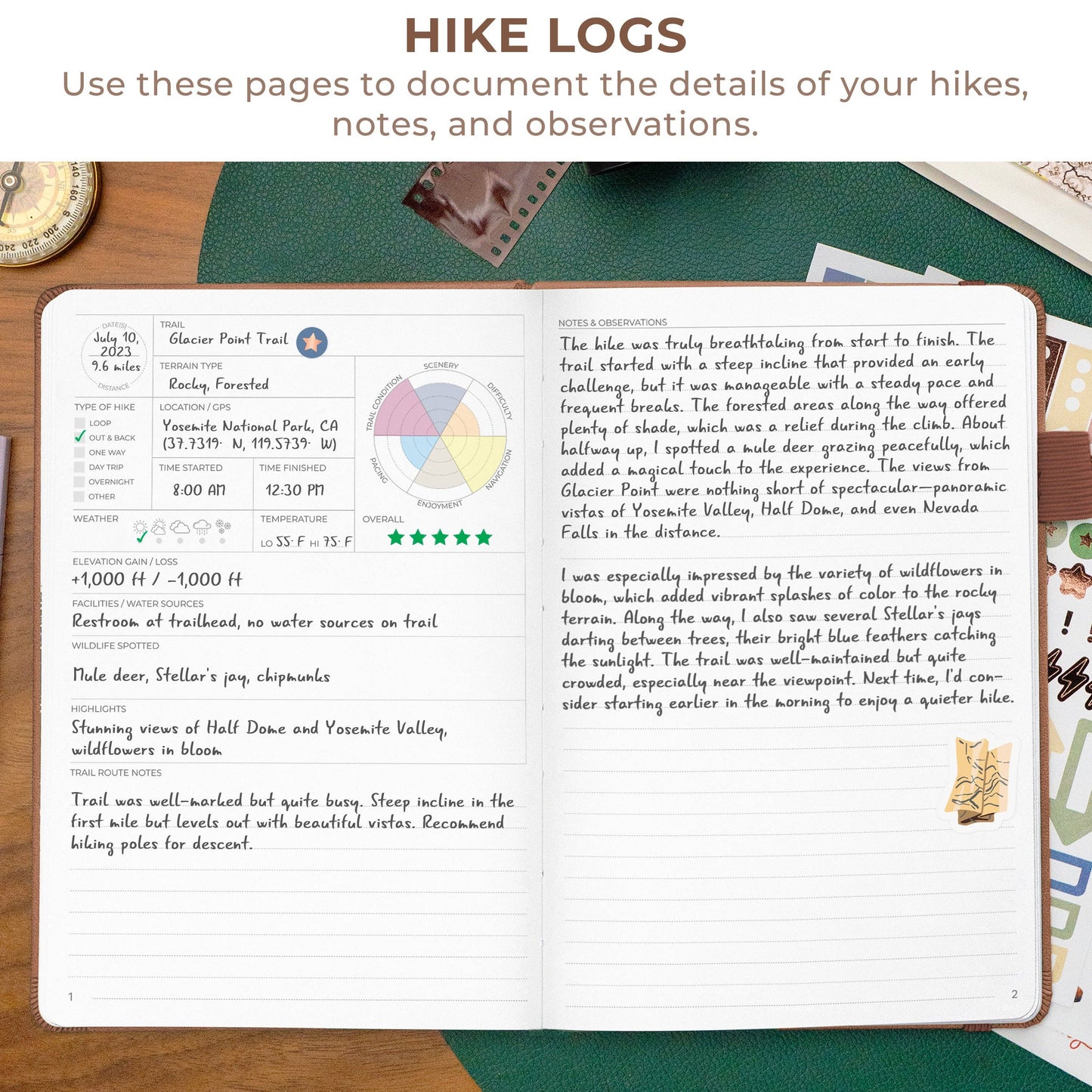 Clever Fox Planners - Hiking Journal