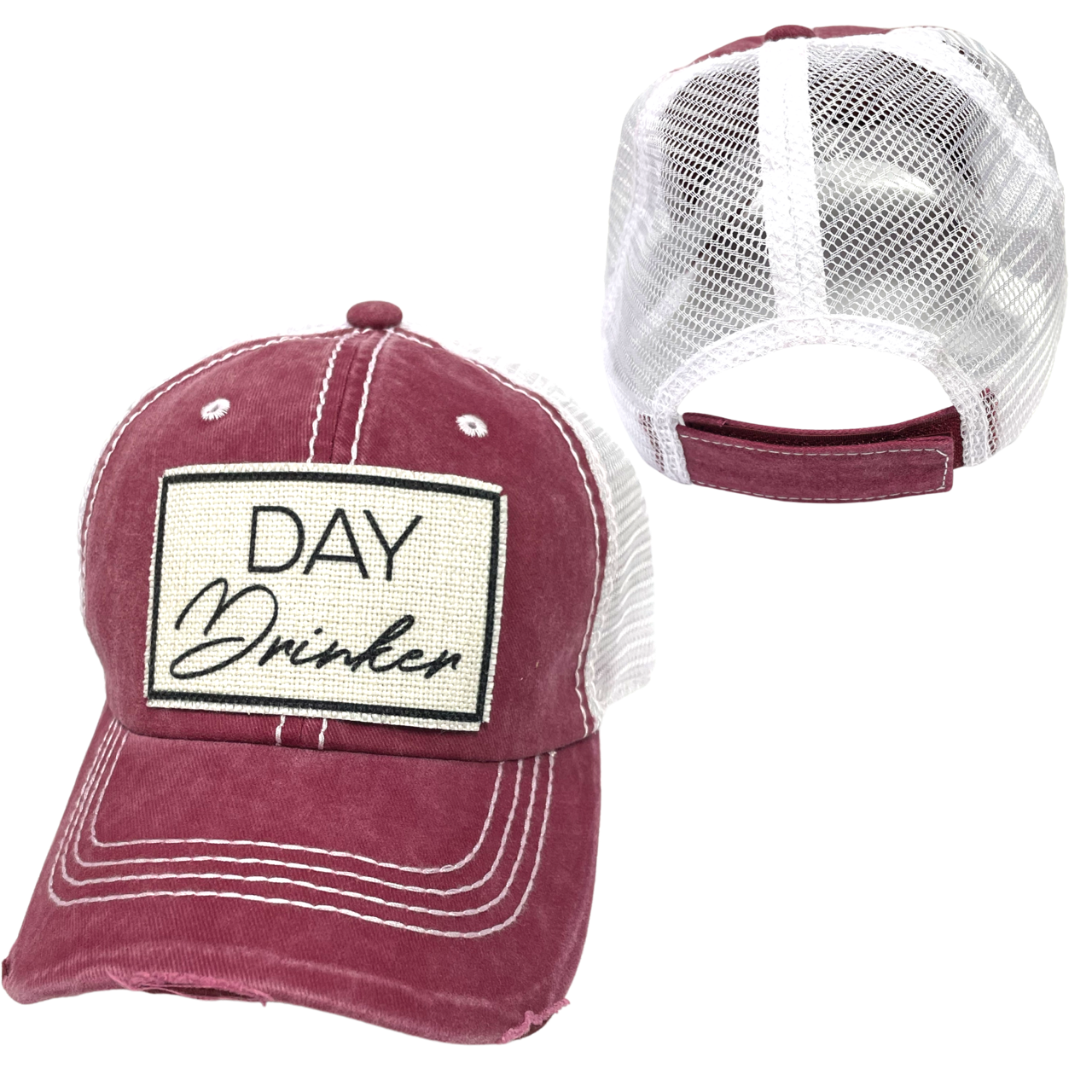 dkhandmade - DAY DRINKER BALL CAP | UNISEX HAT | DISTRESSED