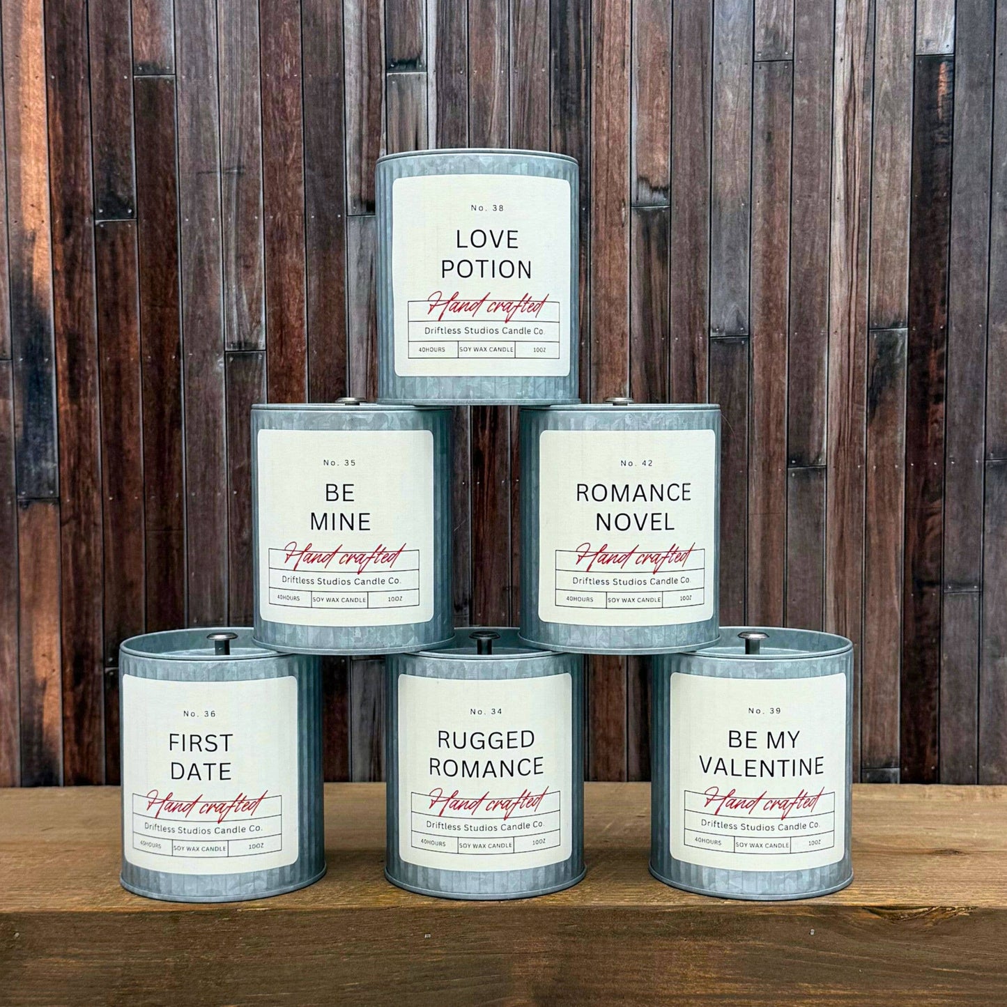 Romance Novel Valentine's Farmhouse Candles