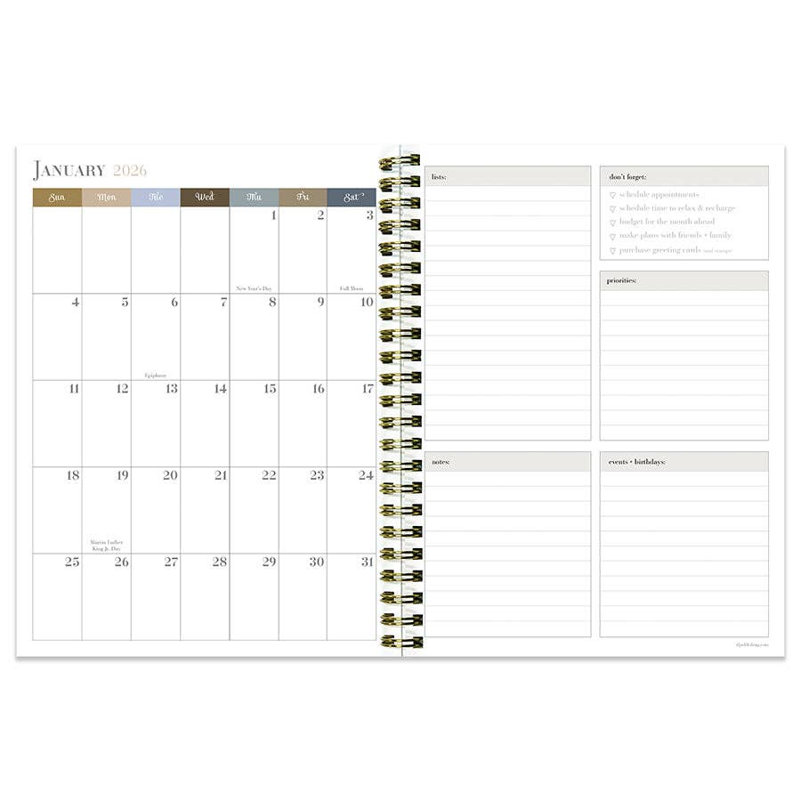 French Blue Medium Planner 2025-2026