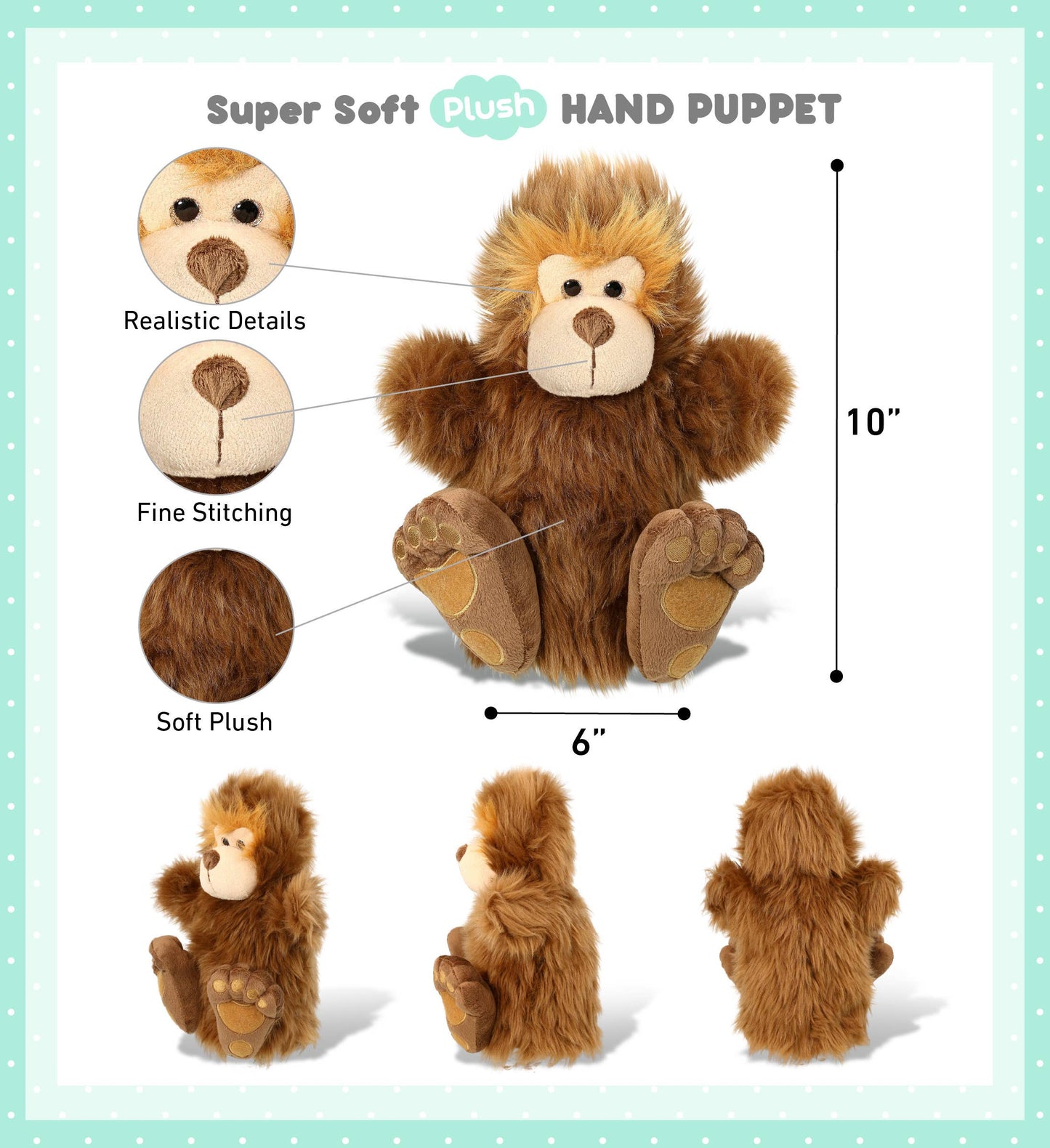 Plush Hand Puppet - Big Foot