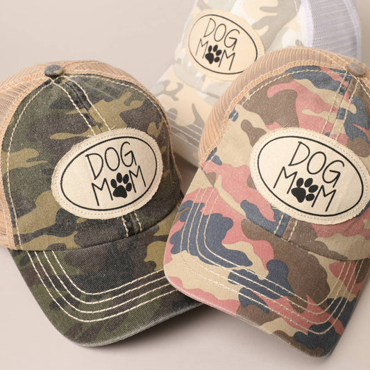 Dog Mom Canvas Mesh Back Cap