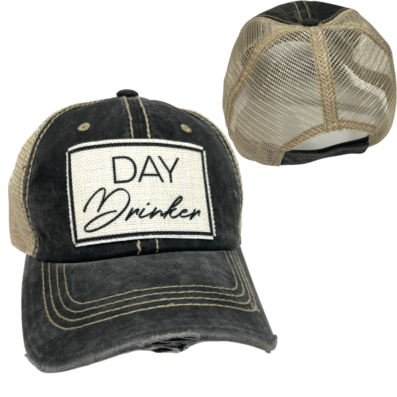 dkhandmade - DAY DRINKER BALL CAP | UNISEX HAT | DISTRESSED