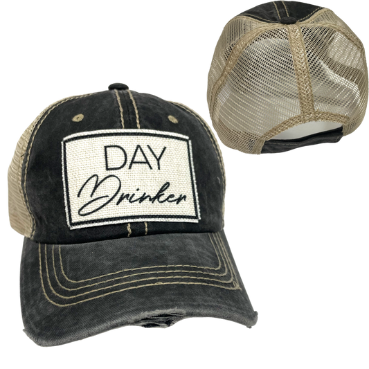 dkhandmade - DAY DRINKER BALL CAP | UNISEX HAT | DISTRESSED