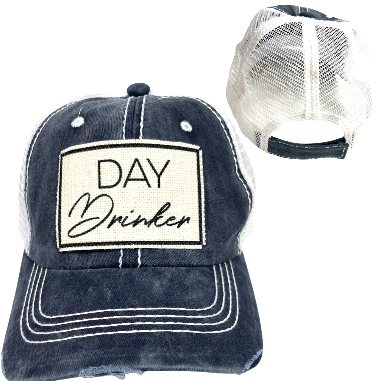 dkhandmade - DAY DRINKER BALL CAP | UNISEX HAT | DISTRESSED