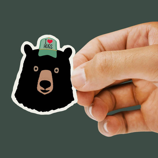I love hugs Black Bear - Sticker