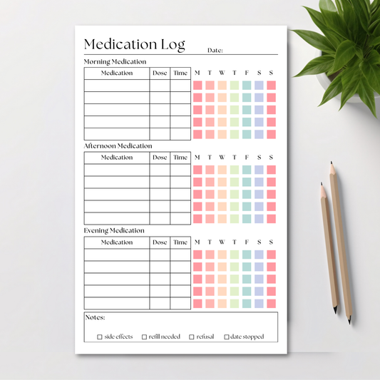 Medication and Vitamin Log