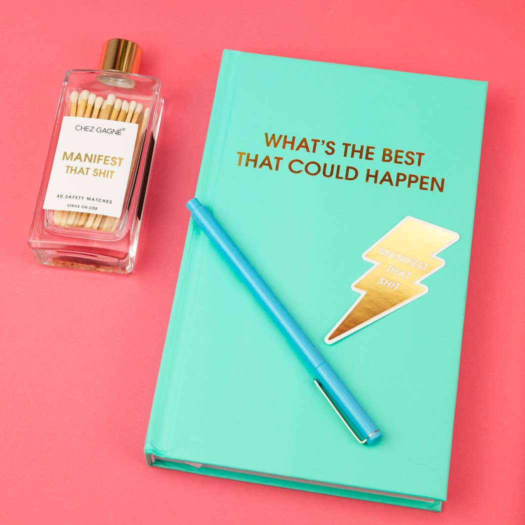 Manifest That Shit Glass Bottle Safety Matches