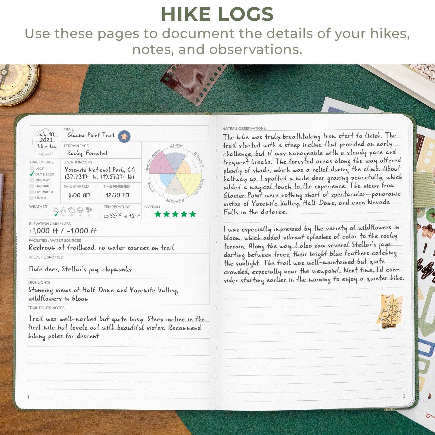 Clever Fox Planners - Hiking Journal