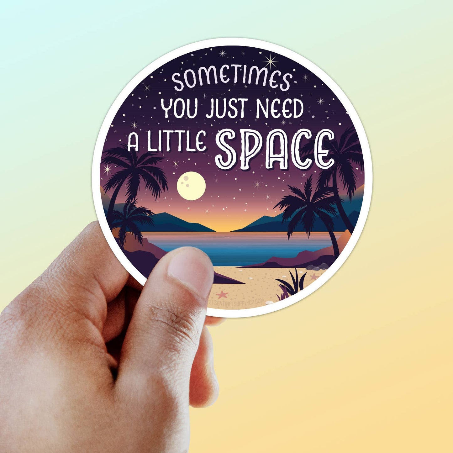 Just Need a Little Space Camping Sticker