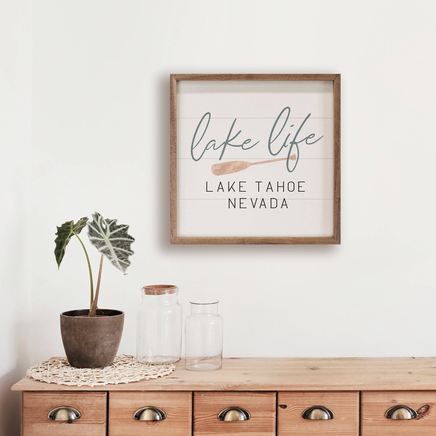 Personalized Lake Life Oar White