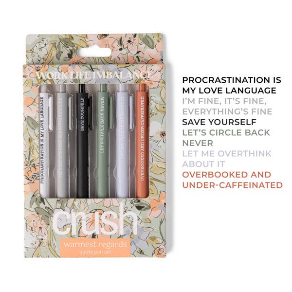 DM Merchandising - Crush Warmest Regards Quote Pen Set
