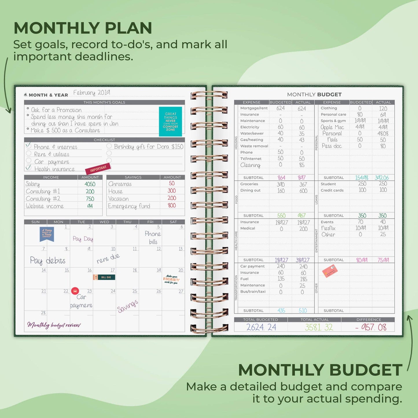 Budget Planner Spiral A5