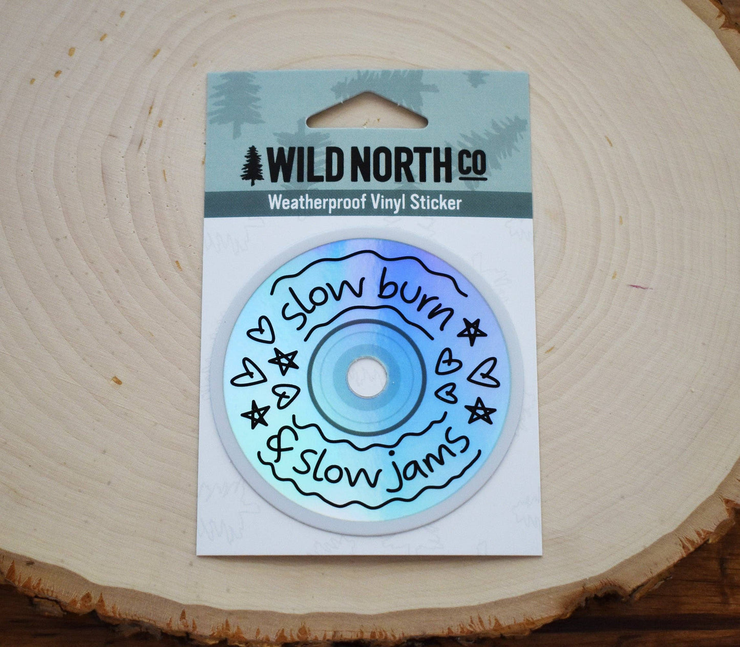 Wild North Co - Slow Burn CD Holographic Sticker