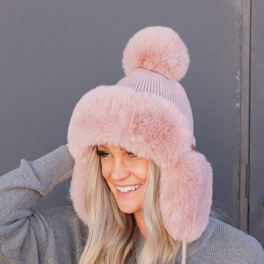 CC Trapper/Bomber Hat with Faux Fur