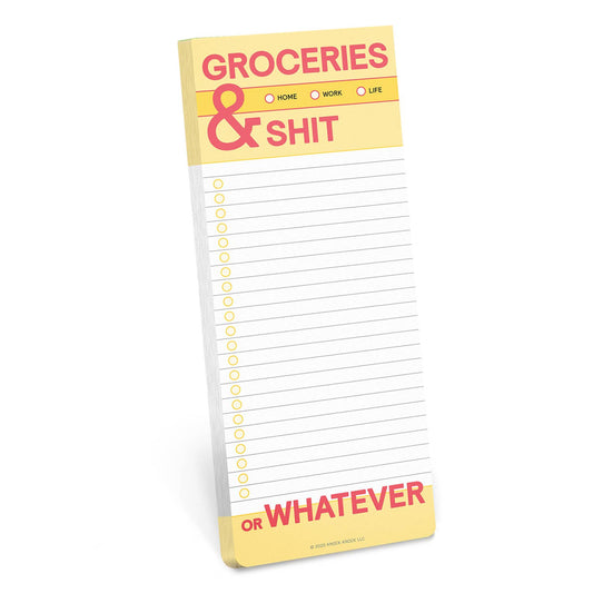 Groceries and Shit Note Pad