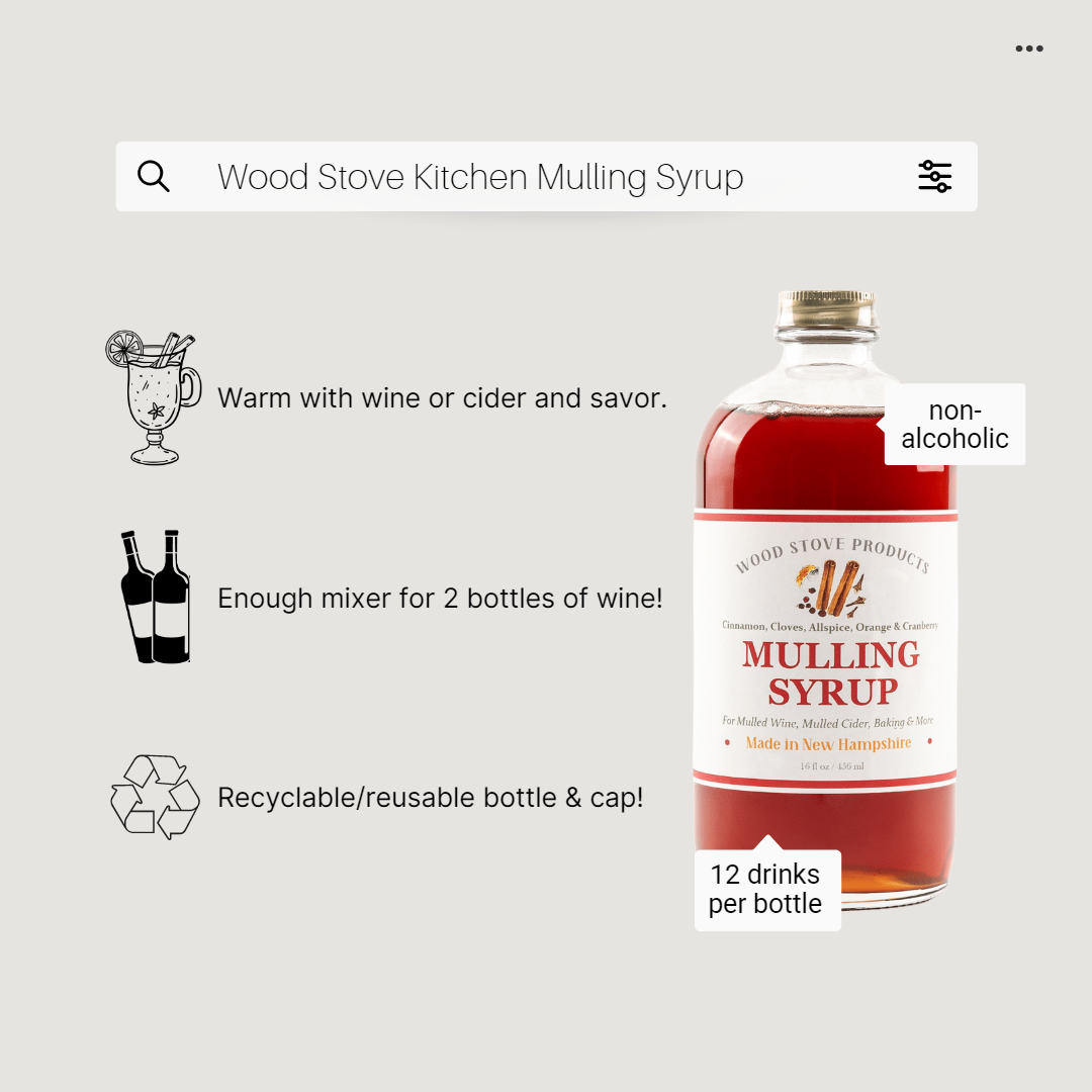 Mulling Syrup, 16 fl oz - for Mulled Wine,