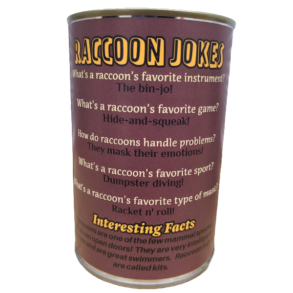 Canned Raccoon w/Funny Jokes