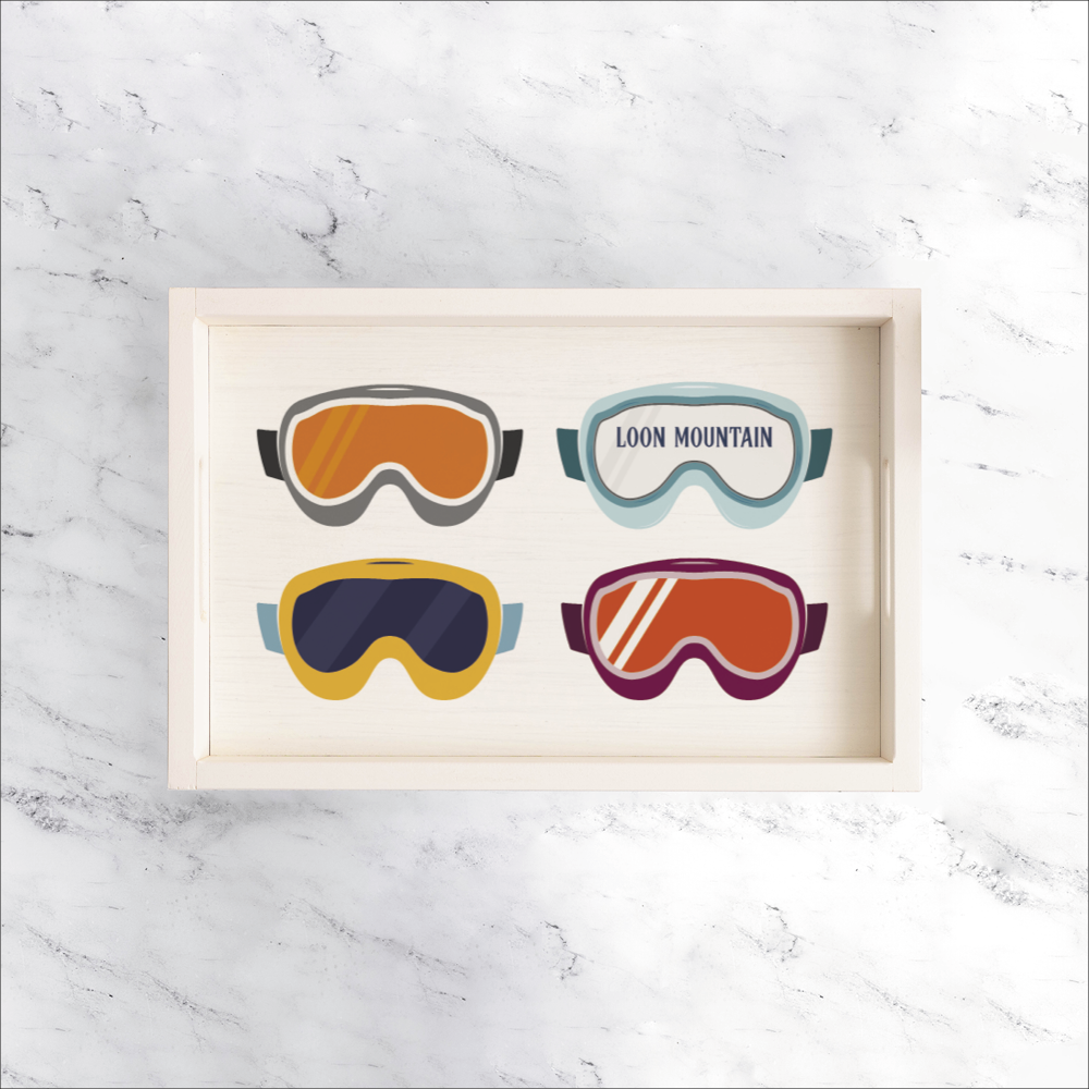 Wisp Ski Goggle Vibes Wooden Serving Tray