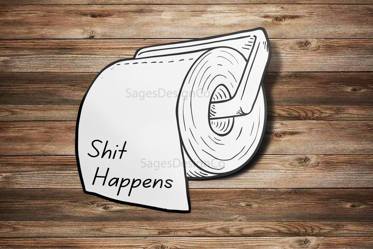 Shit Happens Funny Weatherproof Vinyl Sticker