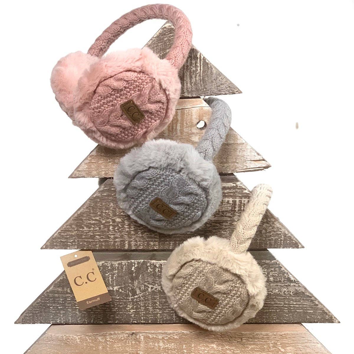 CC Cable Knit Earmuffs